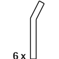 Baric Trinkhalme aus Glas, 22 cm, 6 Stück