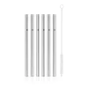 Baric Trinkhalm-Set Cromargan®, 18 cm, 6-teilig plus mit Reinigungsbürste