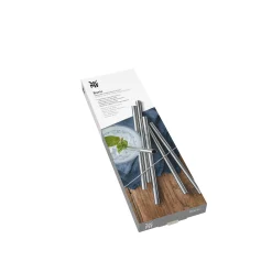 Baric Trinkhalm-Set Cromargan®, 18 cm, 6-teilig plus mit Reinigungsbürste